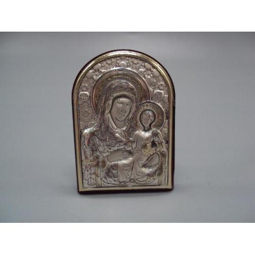 Икона Божья матерь Ерусалимская богородица иконка серебро 925 проба Laminato Ag Италия №15806