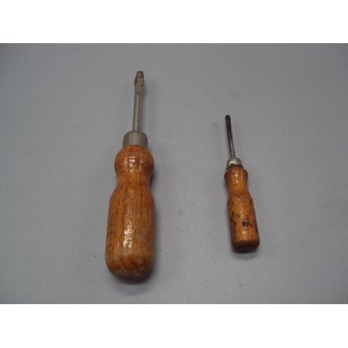 Инструмент отвертка с прямым шлицем ссср лот 2 шт длина 14 см и 9 см №15665