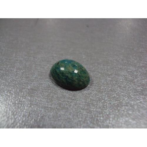 Камень амазонит овальный для ювелирных изделий вес 1,07 г размер 5 х 14 х 10 мм №13263