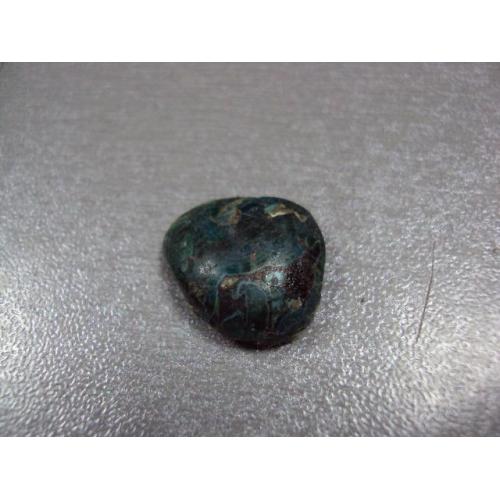 Камень хризоколл зеленый для ювелирных изделий вес 1,82 г размер 6 х 18,5 х 16 мм №13274