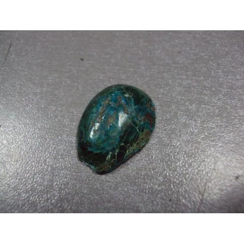 Камень хризоколл зеленый для ювелирных изделий вес 2,3 г 6 х 24 х 18 мм №13272