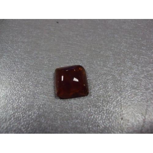 Камень квадратный оранжево-коричневый для ювелирных изделий вес 0,99 г размер 5 х 11 х 11 мм №13258
