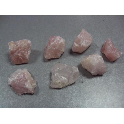 Камни минералы Розовый кварц лот 7 шт №11548