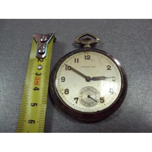 Карманные часы Langendorf Swiss made швейцария длина 6,2 см, диаметр 5 см на ходу №11936