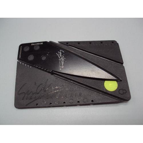 Карта нож кредитка раскладная карманная кредитная карточка нож пластик размер 5,6 х 13,5 см №15196