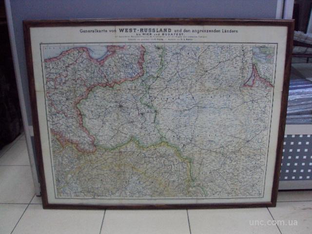 карта россии 1914 год  размеры 67,5 х 87 см
