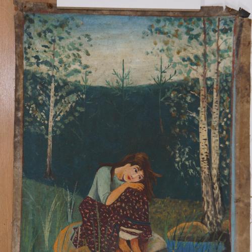 Картина Аленушка. копия Васнецова. Масло, холст 60 х 96 см №253