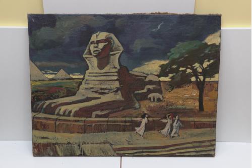 Картина Египет, сфинкс. Масло, холст 90х69 см №15