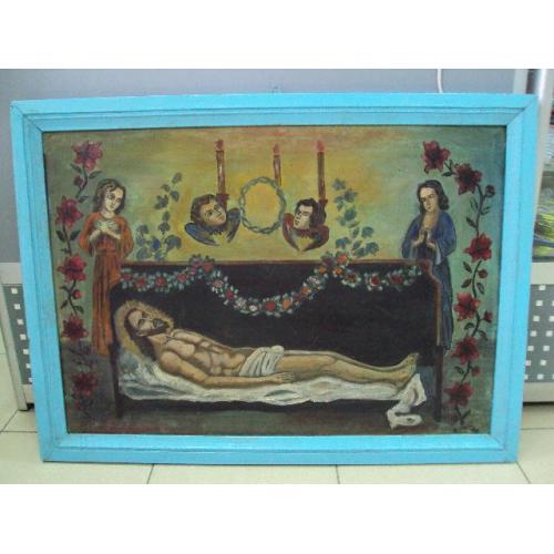 Картина икона Иисус Христос во гробе Мёртвый Христос в гробу, холст масло №11678