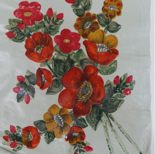 Картина на клеенке натюрморт цветы маки 48,5 х 59,5 см №264