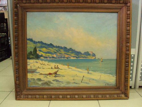 картина Пейзаж пляж Барсамов в раме 73 х 63 см №140
