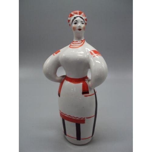 Фигура фарфор статуэтка Киев руки в боки девушка Гандзя из серии Тетки Рапай высота 22,2 см №13879