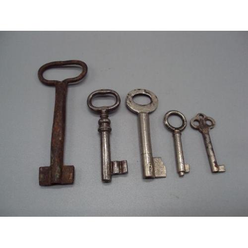 Ключ от замка винтаж ключи металл лот 5 шт №1204