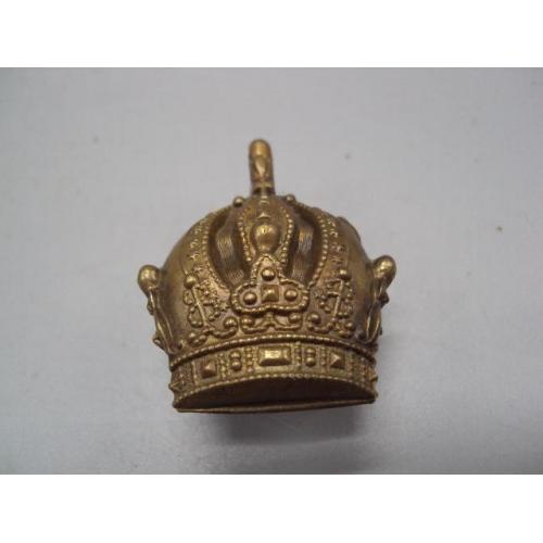 Кокарда корона знак металл высота 3,6 см, ширина 2,8 см №10274
