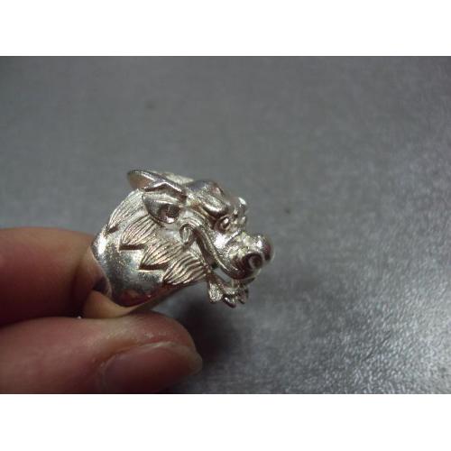 Кольцо перстень дракон авторская работа серебро 925 проба Украина вес 8,71 г 18,5 размер №11866