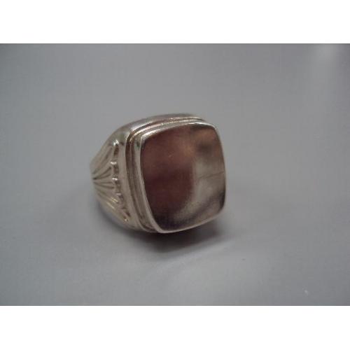 Кольцо перстень прямоугольник печатка серебро Украина вес 10,67 г 18,5 размер 19х15,5х14 мм №15430