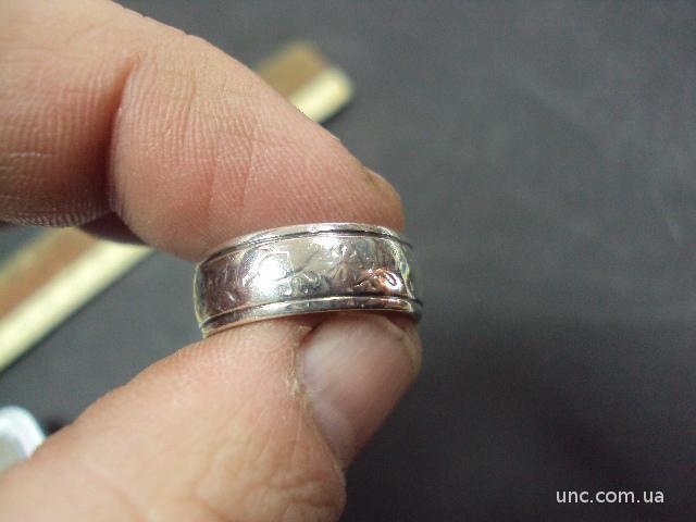 Женское кольцо узор цветы цветочки серебро 925 проба вес 5.16 г 18 размер №15065