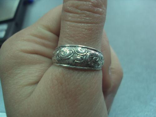 кольцо женское ажурное серебро 925" ссср 2,68 г 18 размер №15077
