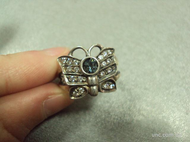 кольцо женское бабочка серебро 3,62 г 925" украина 18 размер №15031