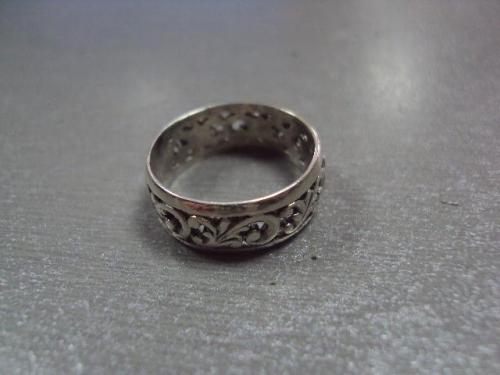 Кольцо женское плетение ажурное серебро 925 проба ссср вес 3,34 г размер 16,5 №10608