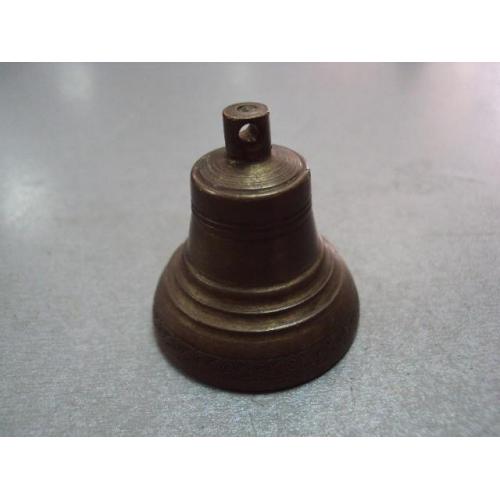 Колокол бронза колокольчик маленький высота 4,5 см, диаметр 4,4 см №11648