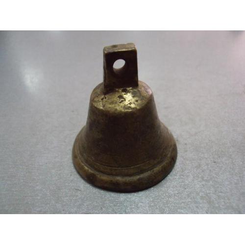 Колокол бронза колокольчик маленький высота 5,6 см, диаметр 5,3 см №11646