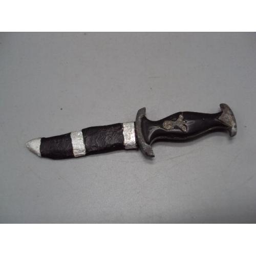 Копия нож рейх миниатюра кинжал СС третий рейх металл нержавейка Китай длина 11,5 см №14171