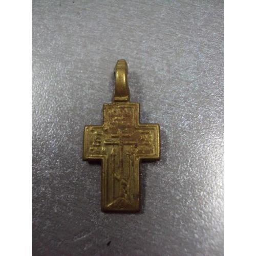 Крест нательный крестик бронза размер 34 мм №13439