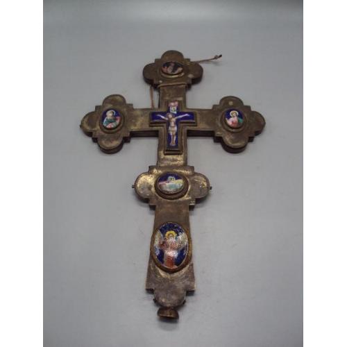 Крест распятие эмаль металл высота 40,5 см, ширина 27 см толщина 2-2,8 см №13894