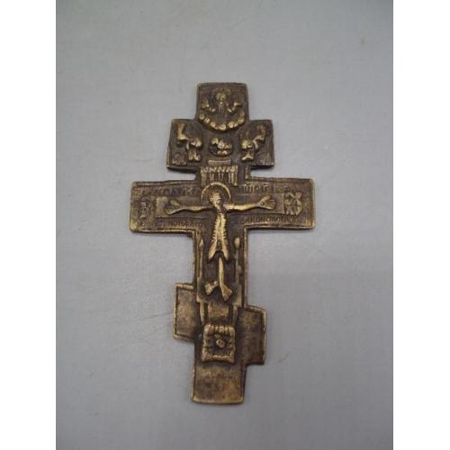 Крест распятие пластика бронза размер 10,3 х 5,9 см №13897