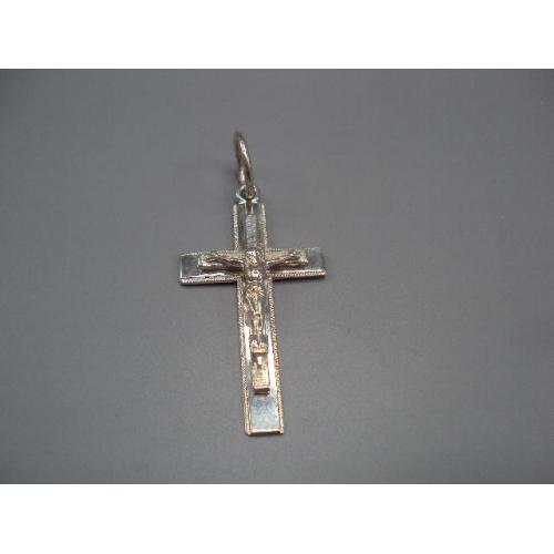 Крестик распятие крест Спаси и сохрани серебро 925 проба Украина вес 23,21 г 6,9х3,7 см №15419