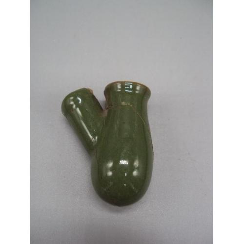 Двойник часть курительной трубки, в который вставляется чаша и чубук керамика 6 см №13530