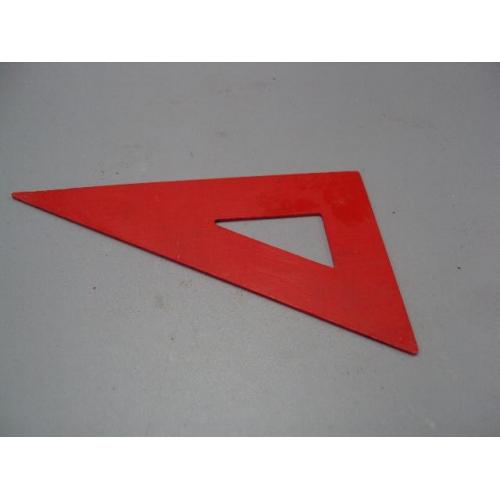 Линейка треугольник 10,5 х 6,5 см пластик ссср (без меток) №15660