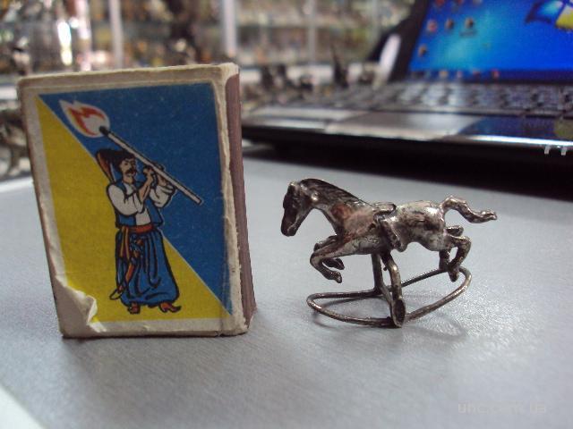 Фигура миниатюра лошадка качалка серебро 12.68 г 800"