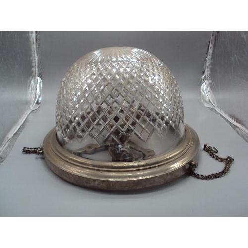 Люстра в стиле Арт-деко лампа хрусталь, металл высота 23 см, диаметр 36,8 см №13769