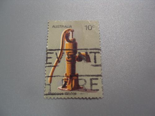 марка Австралия 1972 вода Старый водяной насос гаш №2304