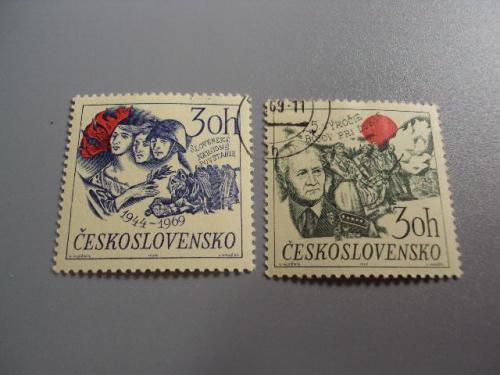 марка чехословакия серия 1969 юбилей словацкое восстание гаш №10013