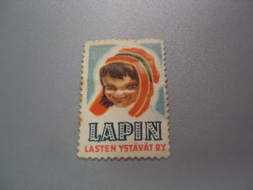 марка Финляндия Лапландия девочка в шапке негаш №2119