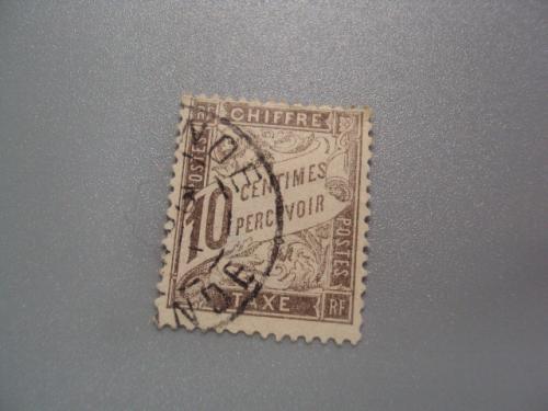 марка Франция 1881-1882 стандарт полинезия океания 10 сантимов гаш №2584