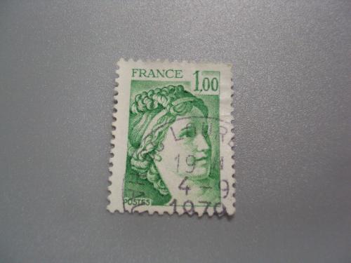 марка Франция 1977 стандарт символ женщина Марианна Свобода гаш №2544