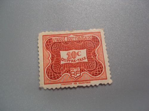 марка Франция колонии 1947 колонии Экваториальная Африка стандарт 10 с негаш №2580
