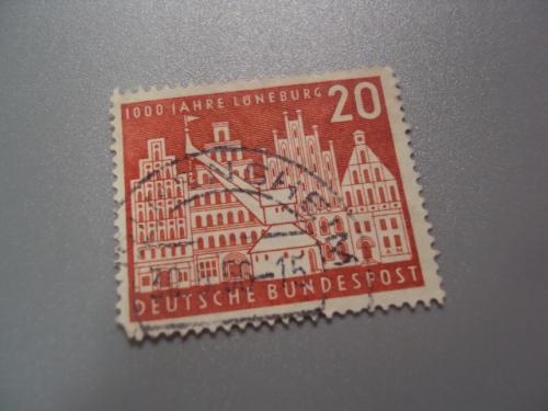 марка Германия ФРГ 1956 город 1000-летие Люнебурга архитектура гаш №2034