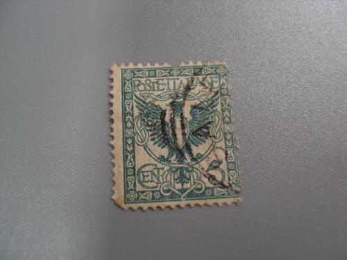 марка Италия 1901 стандарт герб классика орел Король Виктор Эммануил III гаш №2786