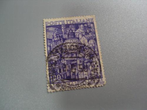 марка Италия 1950 архитектура Рим крыши городской пейзаж город собор 20 л гаш №2753