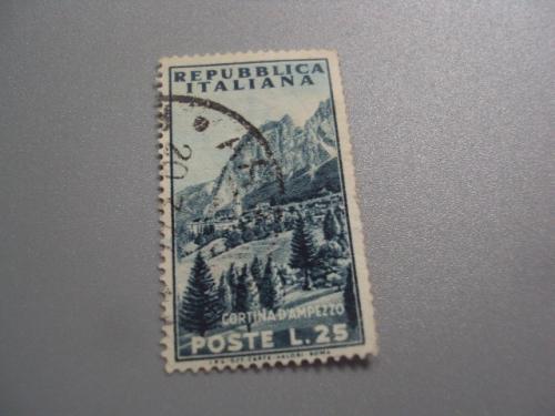 марка Италия 1953 пейзаж горы туризм Кортина-д’Ампеццо гаш №2895