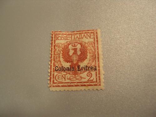 марка Италия колония Эритрея 1924 стандарт орел негаш надпечатка №1804