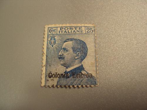 марка Италия колония Эритрея 1935 стандарт личности Король Виктор Эммануил III гаш надпечатка №1802