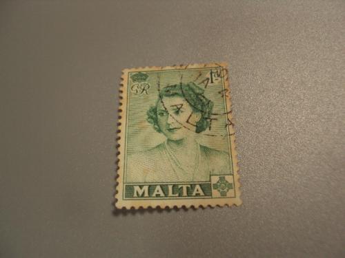 марка Мальта 1950 принцесса Елизавета королевский визит гаш №1728