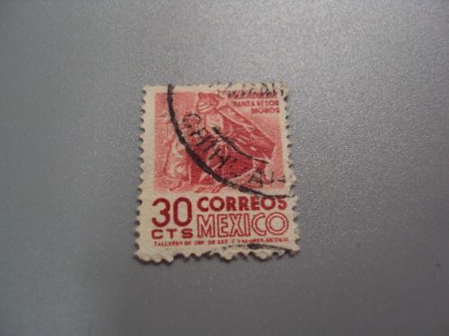 марка Мексика 1950 стандарт 30 цент гаш №1933