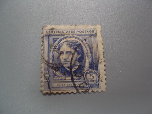 марка США 1940 стандарт писательница Луиза Элкот гаш №2518
